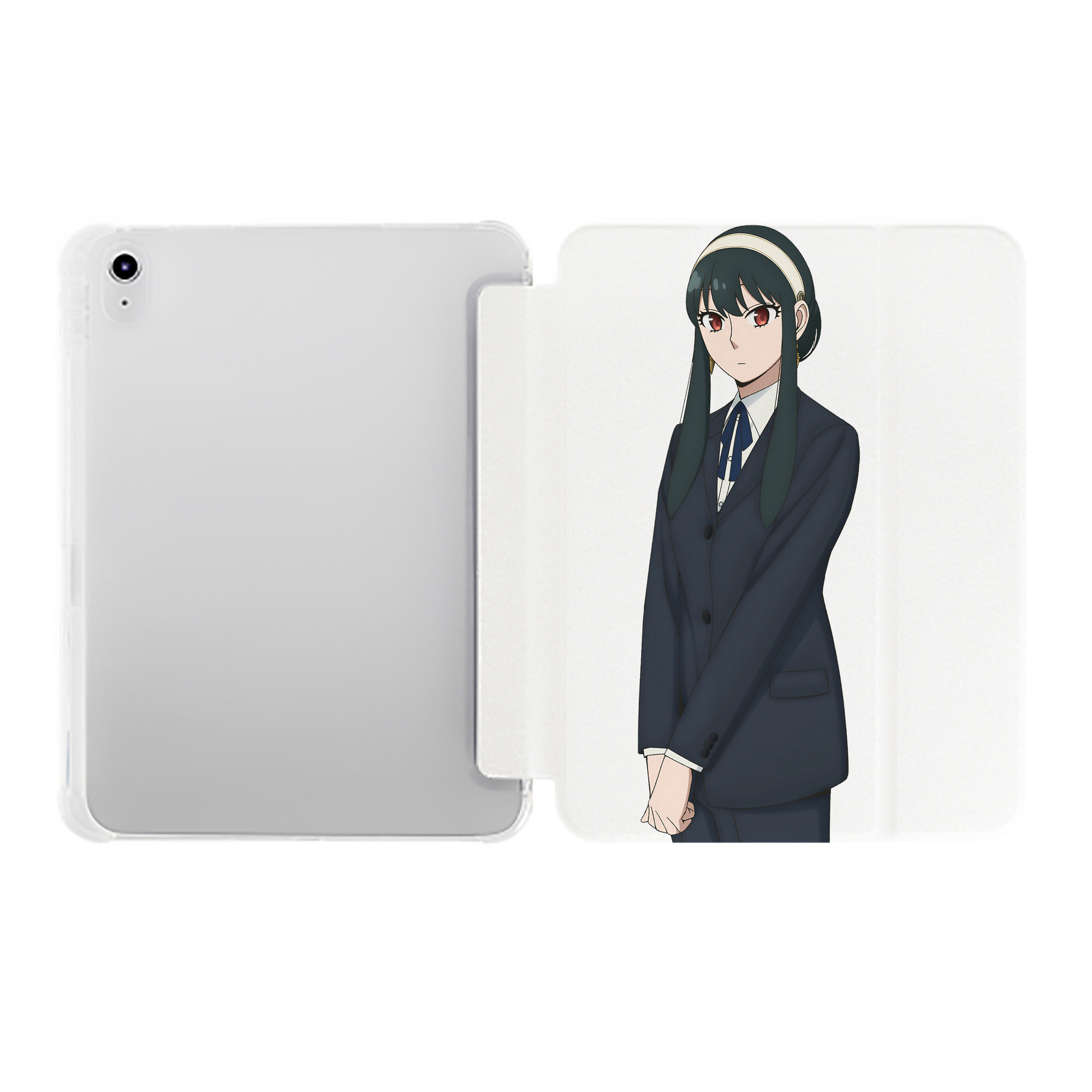 （画像用） SPY×FAMILY间谍家家酒 IPad ケース ペン収納付き 三つ折りスタンド PUレザー×シリコン 対応機種9.5/10.5/10.9インチ